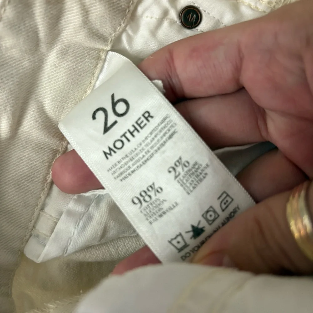 MOTHER DENIM The Looker Cream For A Day‎ Jeans Size 26